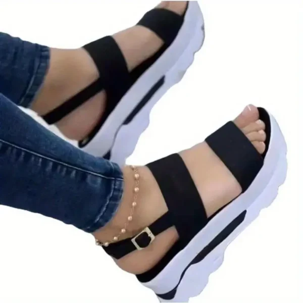 WF099 Women's Wedge Heeled Sandals, Causal Open Toe Summer Shoes - Image 9
