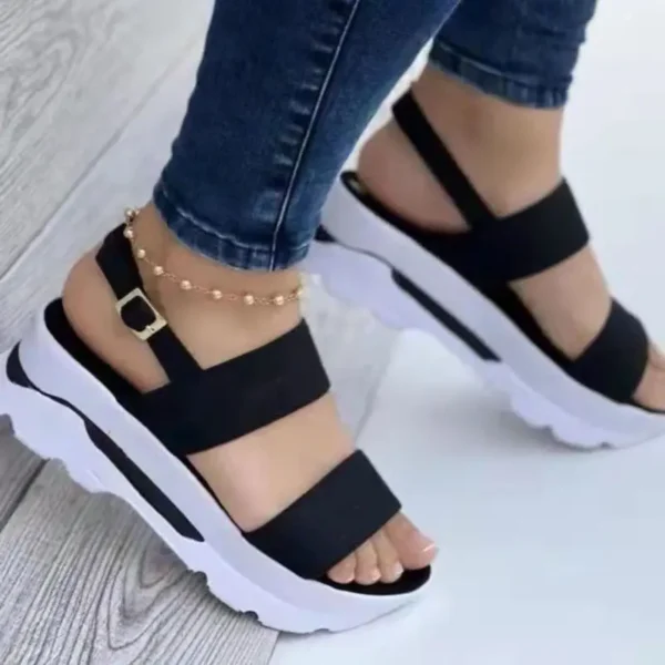 WF099 Women's Wedge Heeled Sandals, Causal Open Toe Summer Shoes