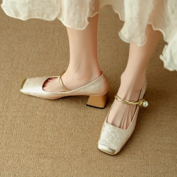 WF109 New Summer Square Toe Zapatos De Mujer - Image 3