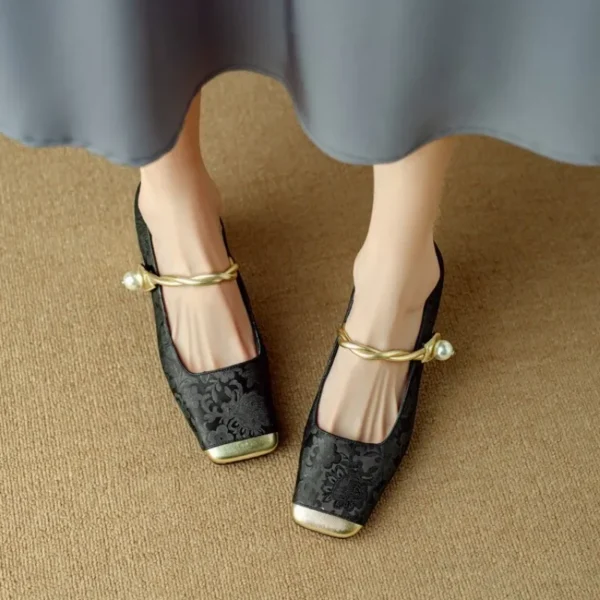 WF109 New Summer Square Toe Zapatos De Mujer - Image 5