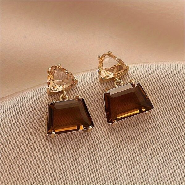 JW974 Brown Crystal Earrings