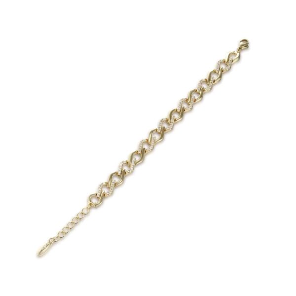 JW967 Shining U Copper Alloy Gold Color Rhombus Bracelet - Image 5