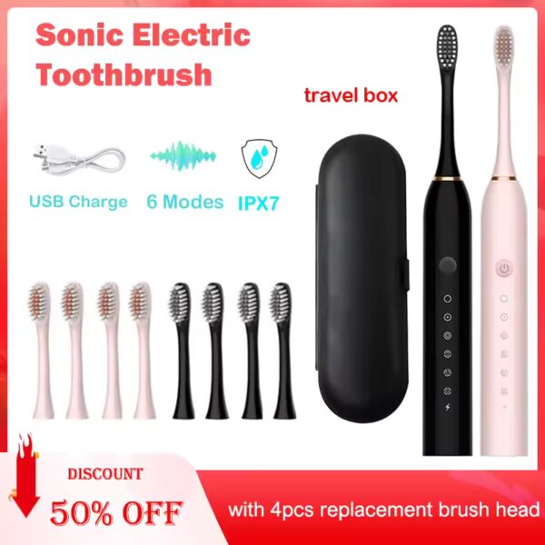 ET006 Sonic Electric Toothbrush IPX7 - Image 2