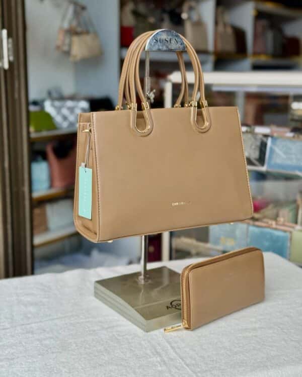 CB008 ChrisBella Leather Handbag with Wallet - Image 3