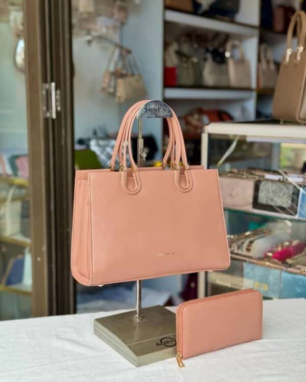 CB008 ChrisBella Leather Handbag with Wallet - Image 4