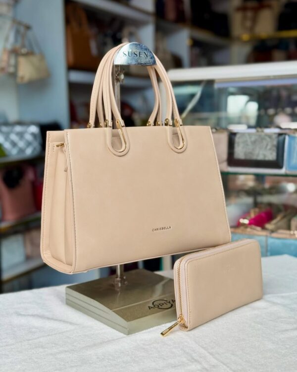 CB008 ChrisBella Leather Handbag with Wallet - Image 5