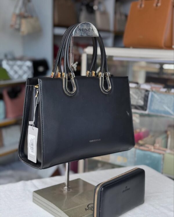 CB008 ChrisBella Leather Handbag with Wallet - Image 6