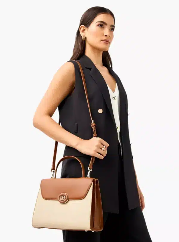 CB002 ChrisBella Leather Tote Bag with Detachable Strap with Wallet - Image 2