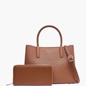 CB001- Chrisbella Textured Tote Bag with Wallet