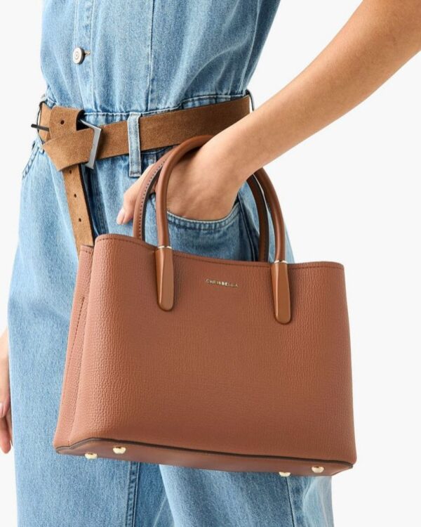 CB001- Chrisbella Textured Tote Bag with Wallet - Image 3