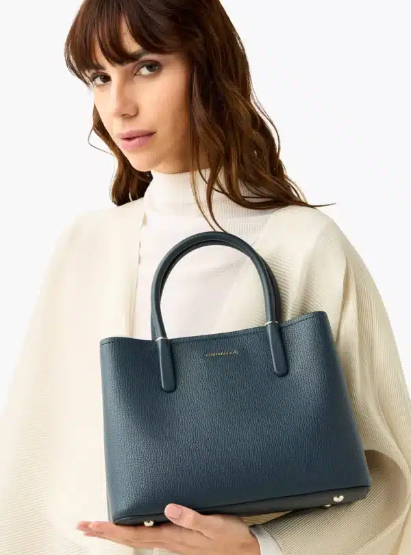 CB001- Chrisbella Textured Tote Bag with Wallet - Image 11