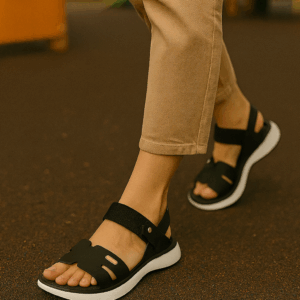 MON AMI – ITALIAN DESIGN MI-WF007 Confort Textured Comfort Sandals with Hook and Loop Closure