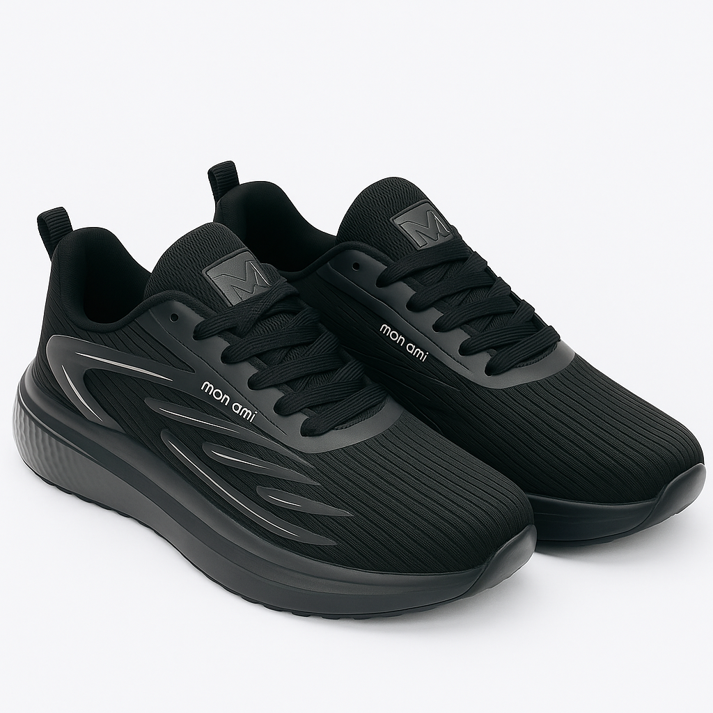 MON AMI – ITALIAN DESIGN MI-MF005-BLACK RUNNING SHOE