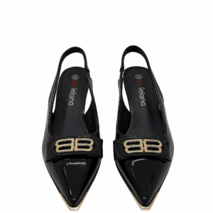 SD.FELANO MI-WF009-BLACK Polished slingback pumps