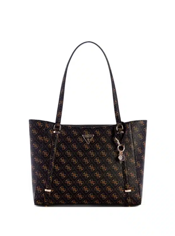 GUESS Brown logo Daryna elite tote bag
