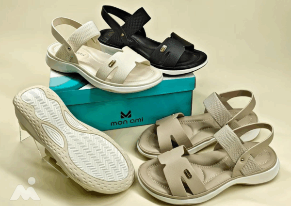 MON AMI – ITALIAN DESIGN MI-WF007 Confort Textured Comfort Sandals with Hook and Loop Closure - Image 2