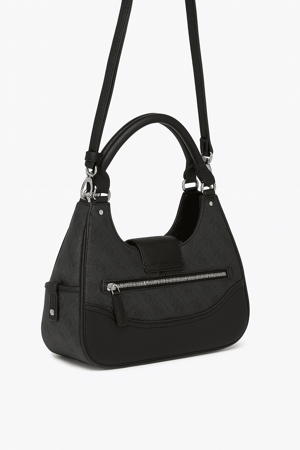 GUESS Decor Vintage Small Girlfriend Satchel Coal Logo - Image 7