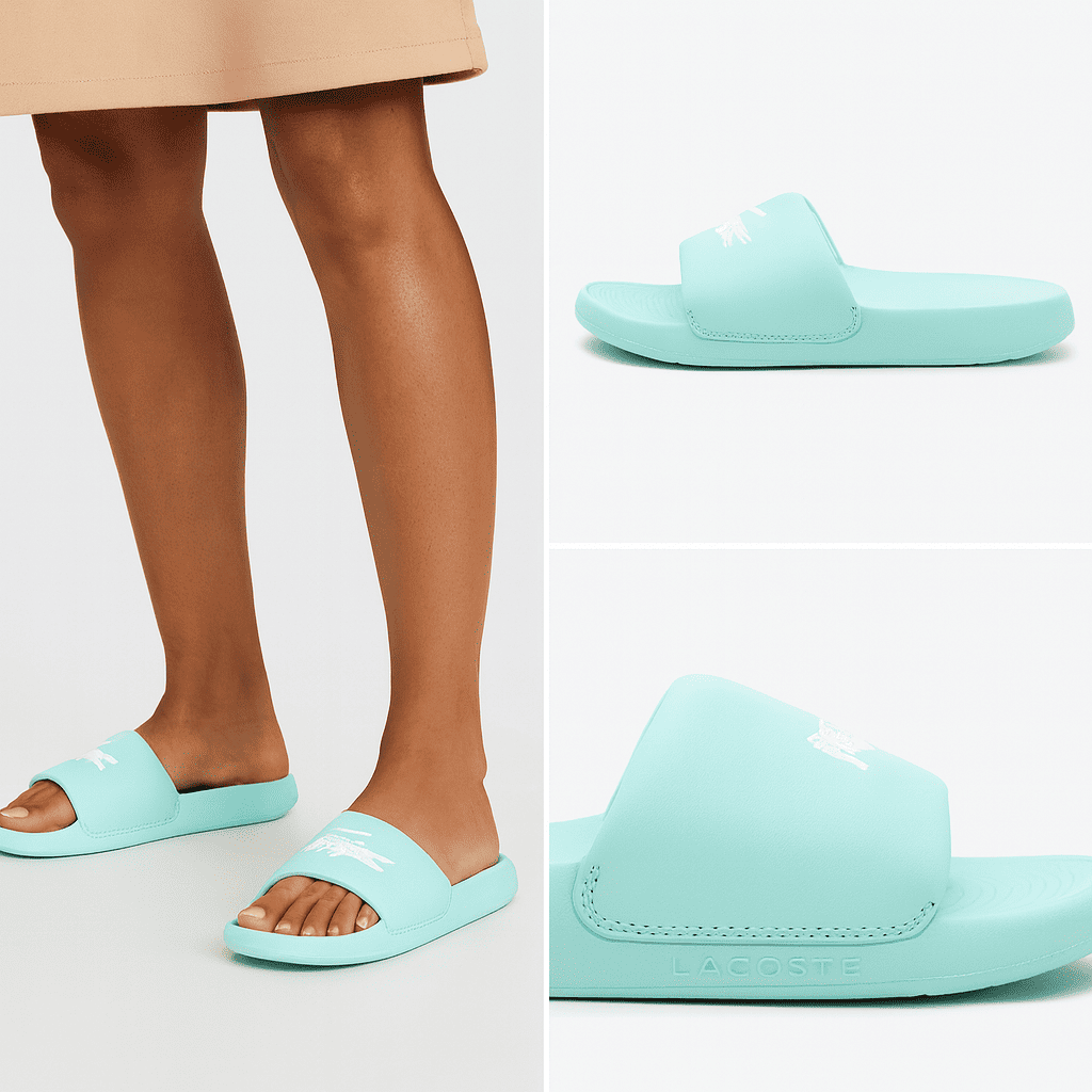 Lacoste Women's Croco 1.0 Synthetic Slides - Image 8