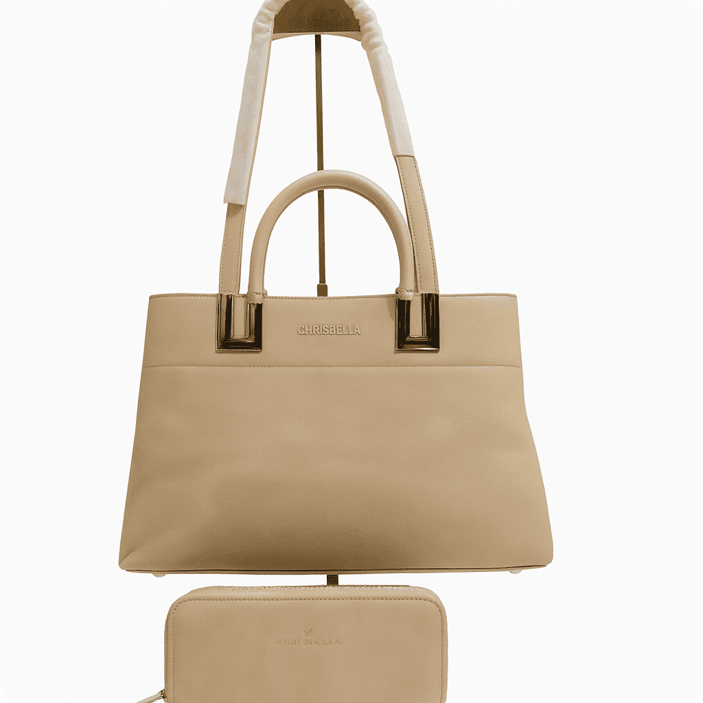 CB033-CHRISBELLA Structured Tote Bag with Wallet - Image 7