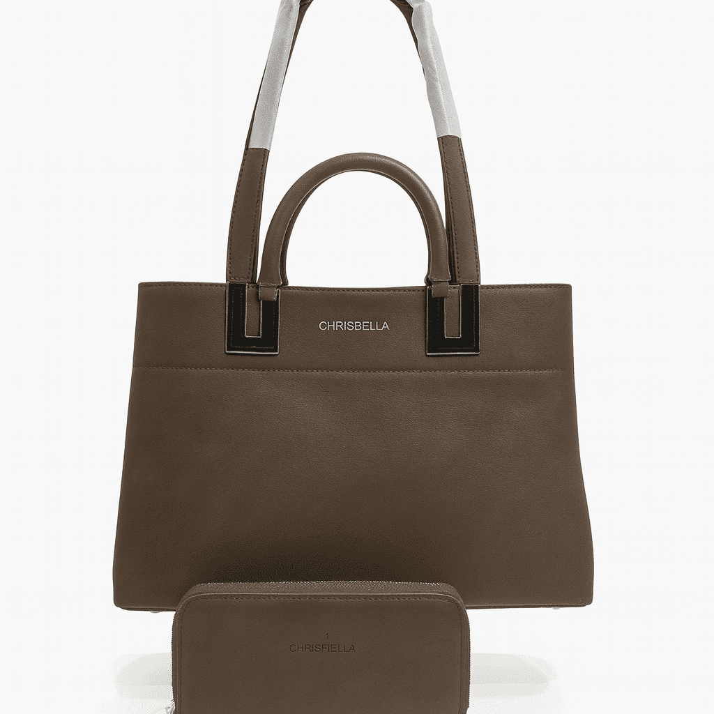 CB033-CHRISBELLA Structured Tote Bag with Wallet - Image 6