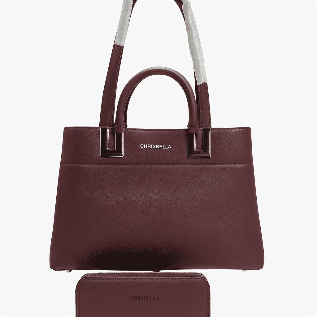 CB033-CHRISBELLA Structured Tote Bag with Wallet - Image 5