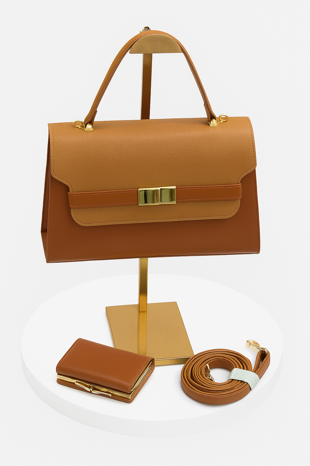 CB007 ChrisBella Leather Woman Sling Bag with Wallet