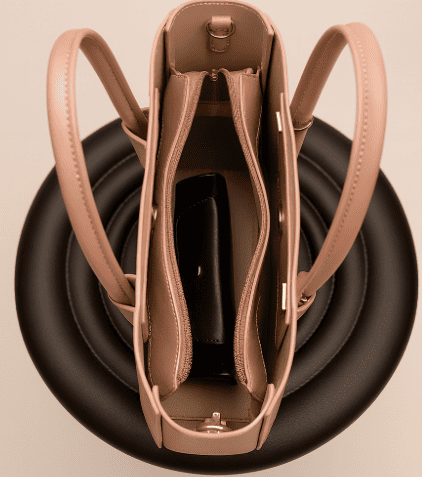 CB003 ChrisBella Textured Tote Bag with Strap and Wallet - Image 3