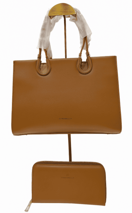 CB008 ChrisBella Leather Handbag with Wallet