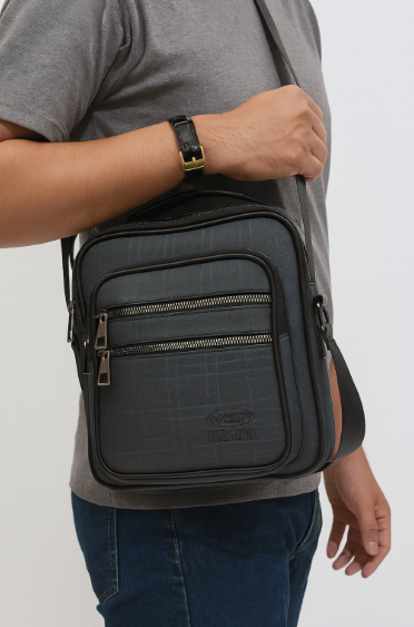 VRK003- Men's Steel Case Crossbody Bag