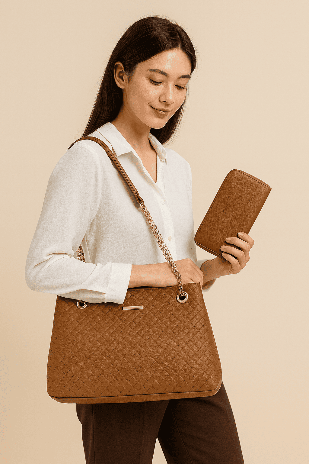 CB045-CHRISBELLA Quilted Shoulder Bag - Image 5