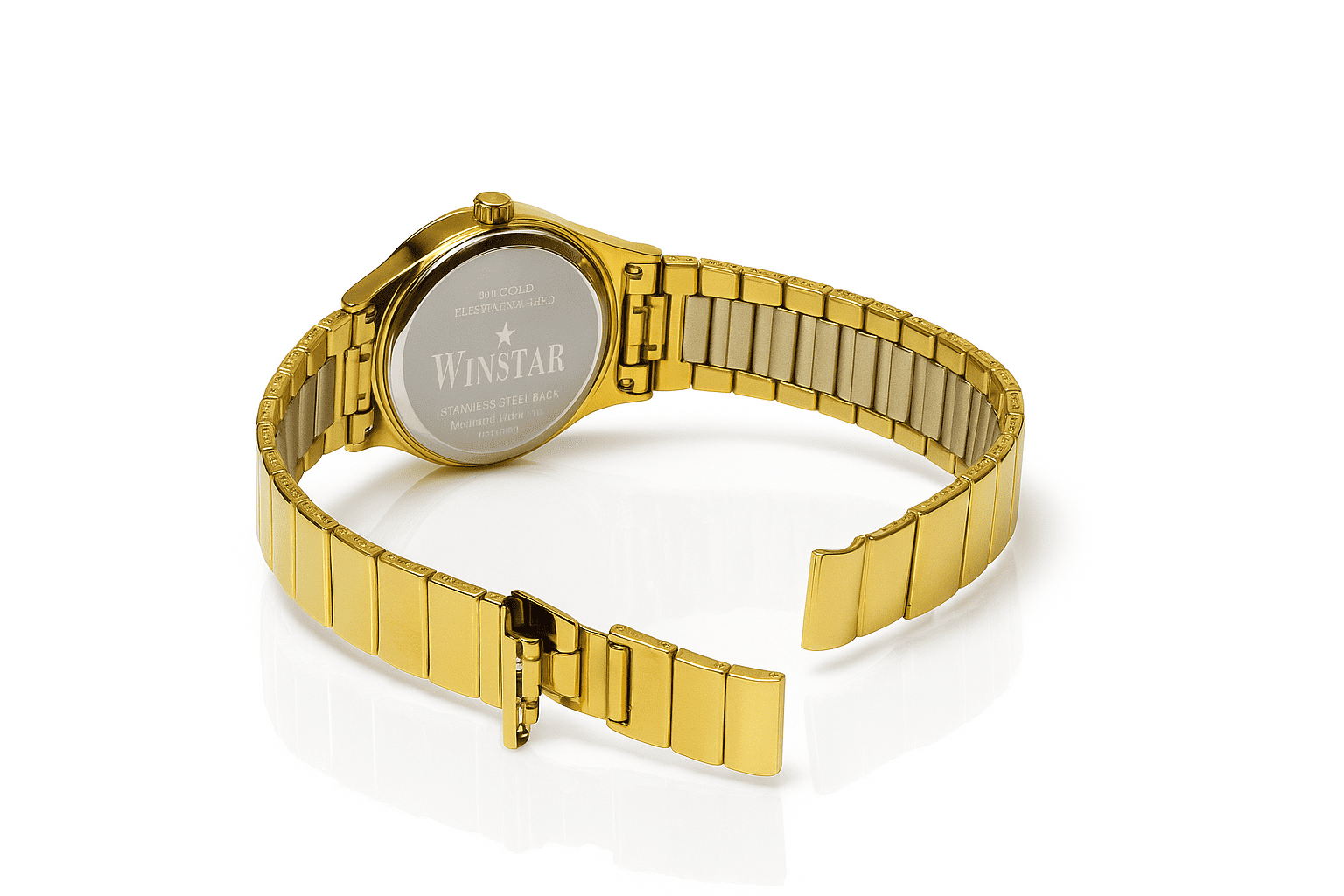 MWS002-WINSTAR MEN GOLD WATCH - Image 4