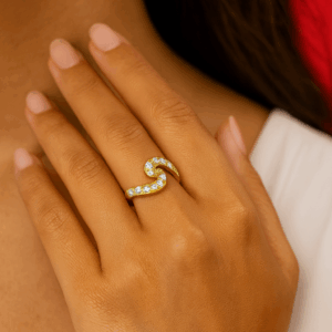 ZPUR001-14K Gold-Plated Solitaire Ring for Women