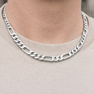 JW993-Silver 4MM Chain for Men Women Bracelet Necklace Jewelry Set