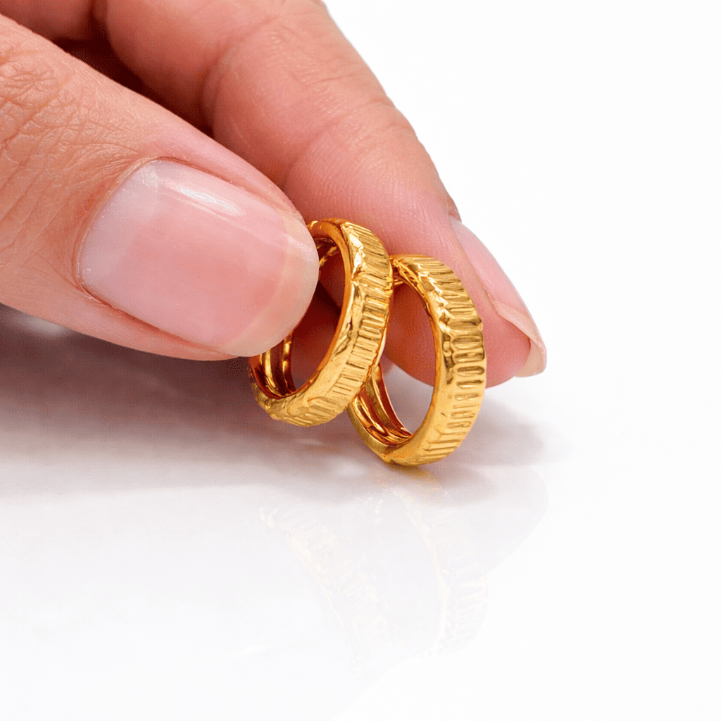 ZUPE004-14K Gold Plated Hoop Earrings Set for Women - Image 5