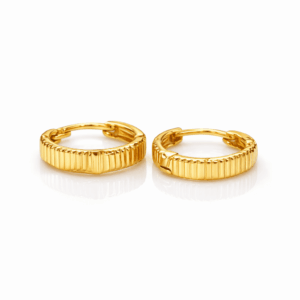 ZUPE004-14K Gold Plated Hoop Earrings Set for Women