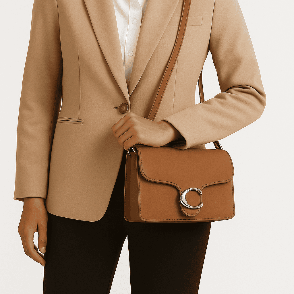 CB054-Women’s Classic Black Shoulder Bag