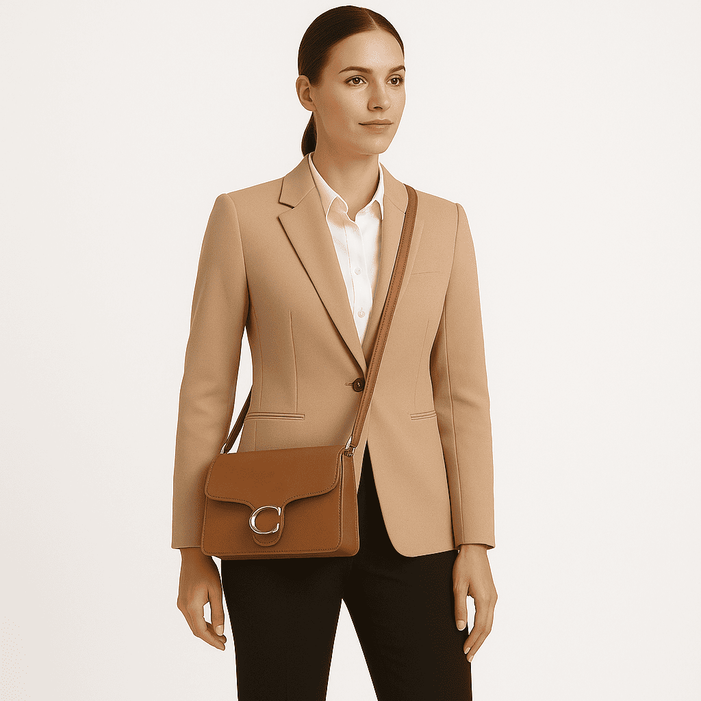 CB054-Women’s Classic Black Shoulder Bag - Image 9