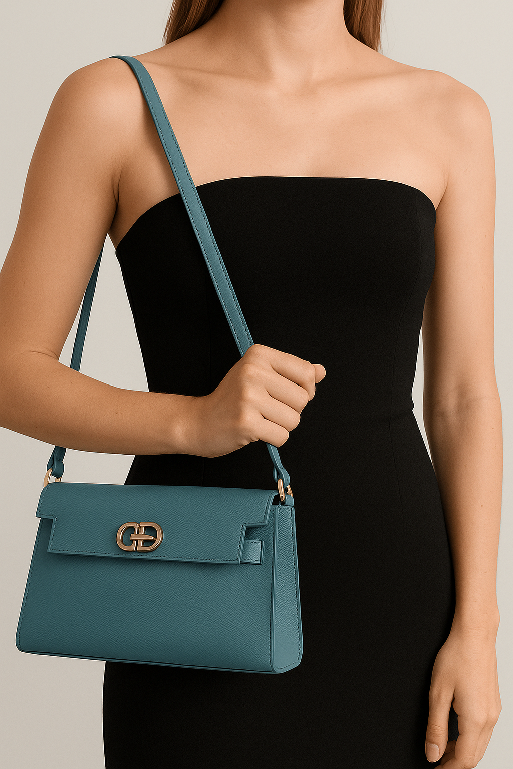 CB051-CHRISBELLA Women’s Elegant Structured Shoulder Bag - Image 4