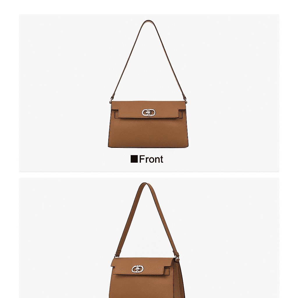 CB051-CHRISBELLA Women’s Elegant Structured Shoulder Bag - Image 8