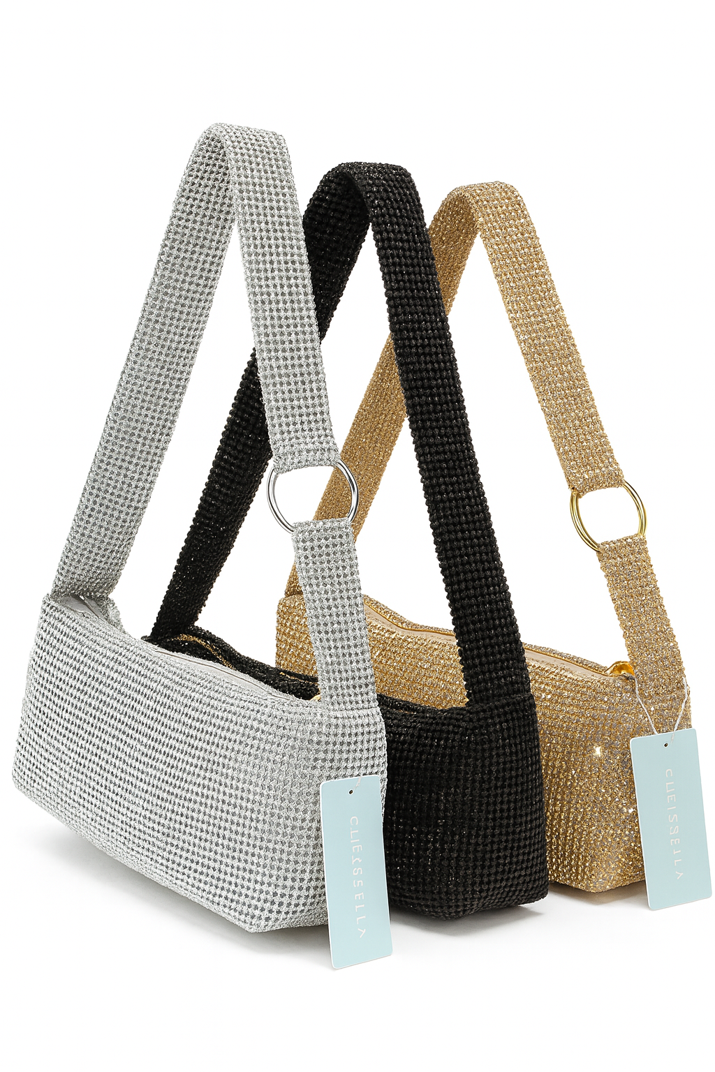 CB058-Sparkling Crystal Shoulder Bag CHRISBELLA - Image 2