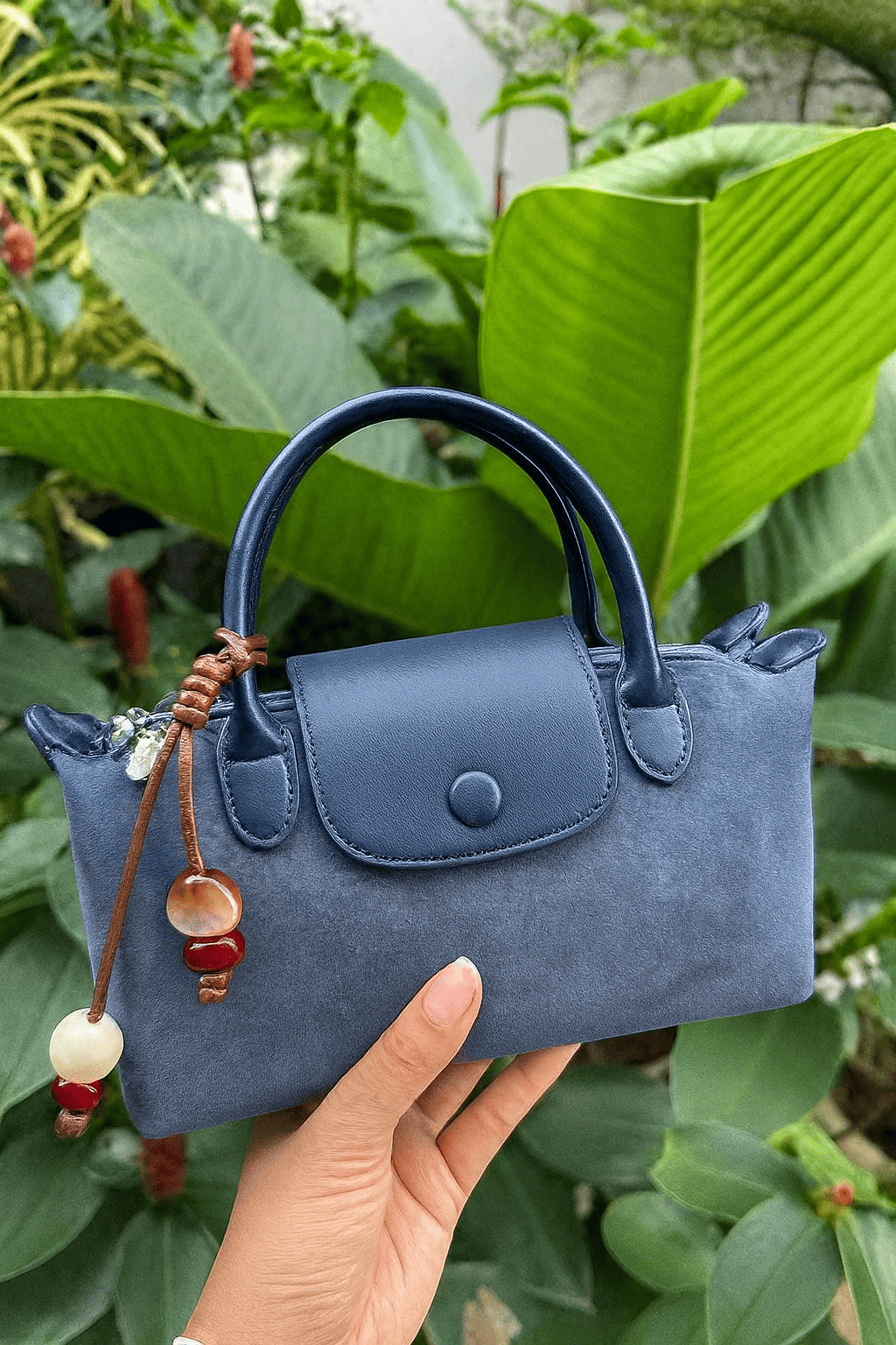 CB060-Suede Mini Tote Handbag - Image 2