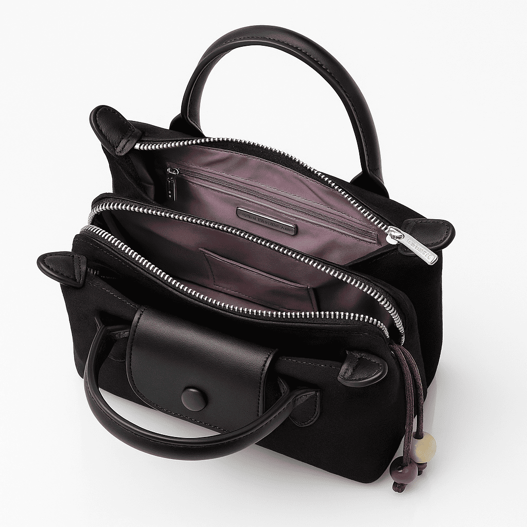 CB060-Suede Mini Tote Handbag - Image 3