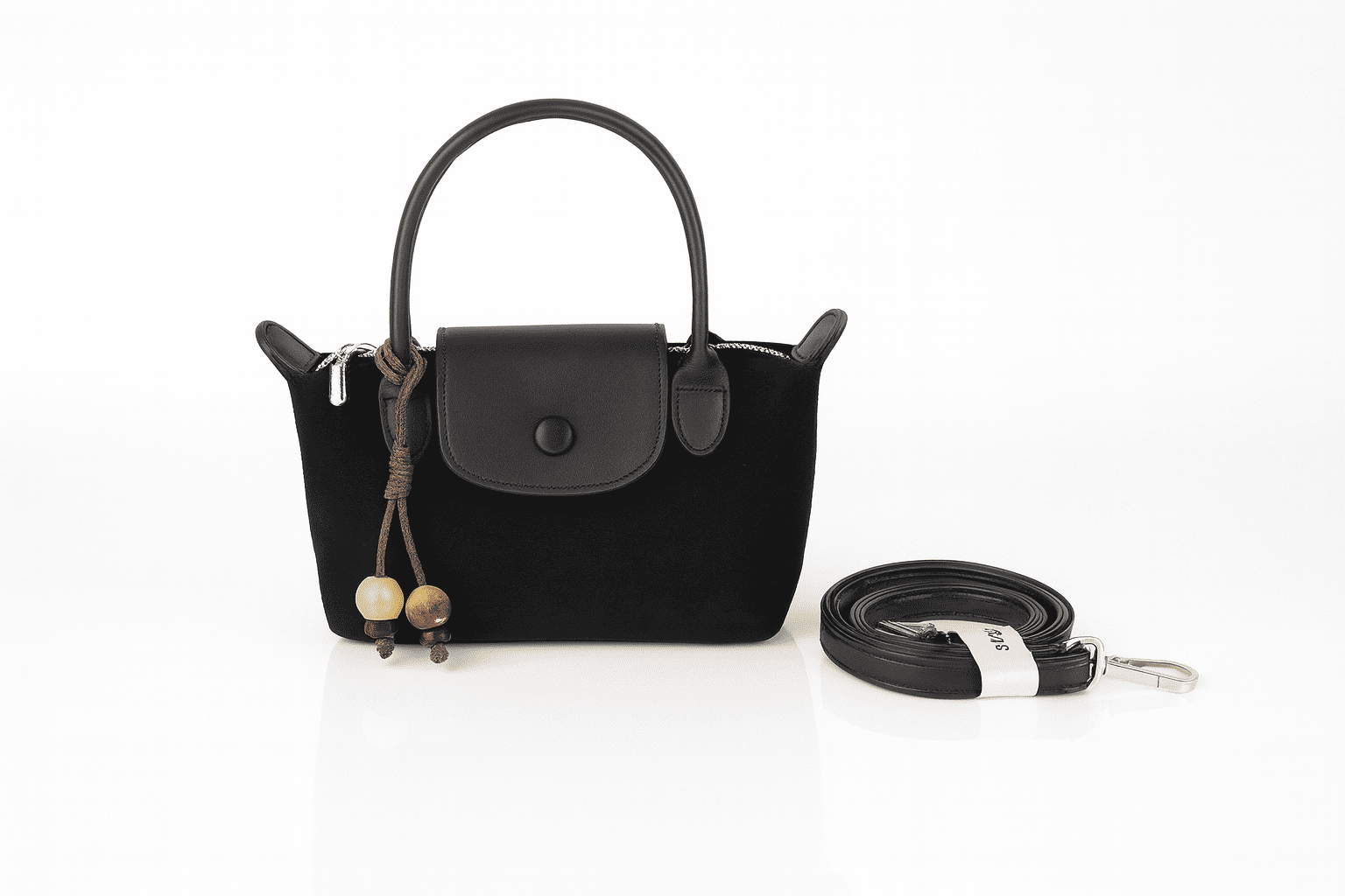 CB060-Suede Mini Tote Handbag - Image 10