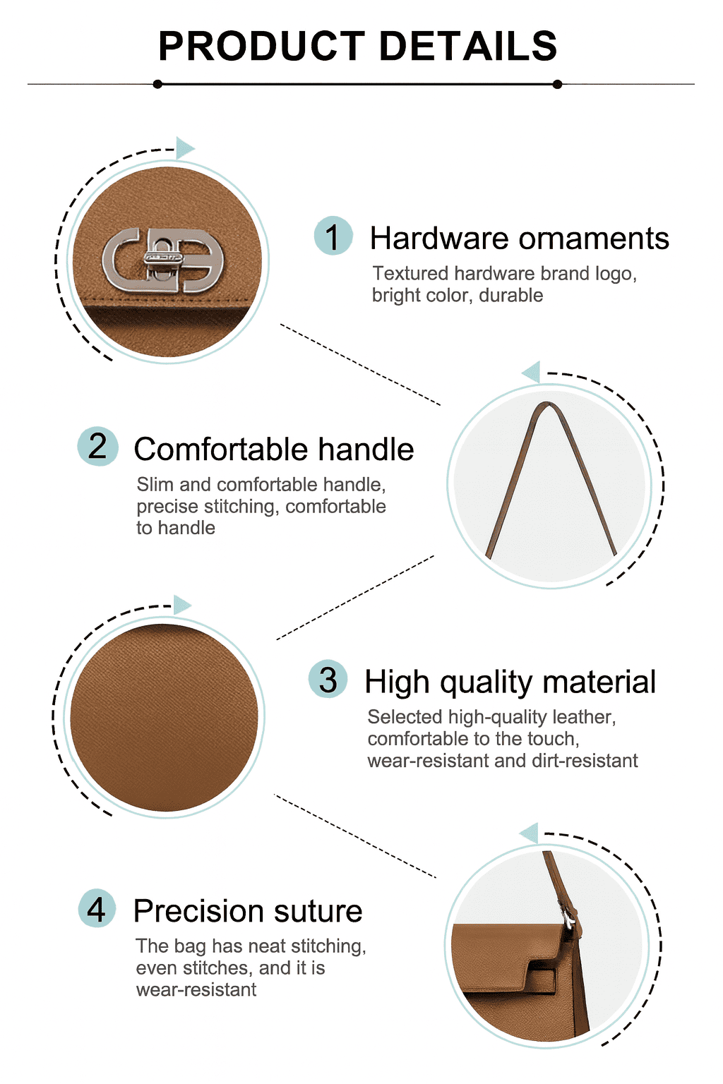 CB051-CHRISBELLA Women’s Elegant Structured Shoulder Bag - Image 3