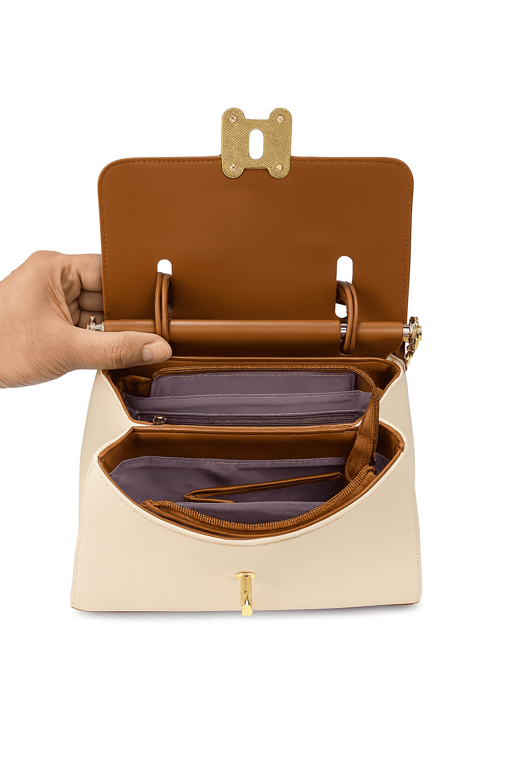 CB053-BAGCO Elegant Top-Handle Hand Bag - Image 3