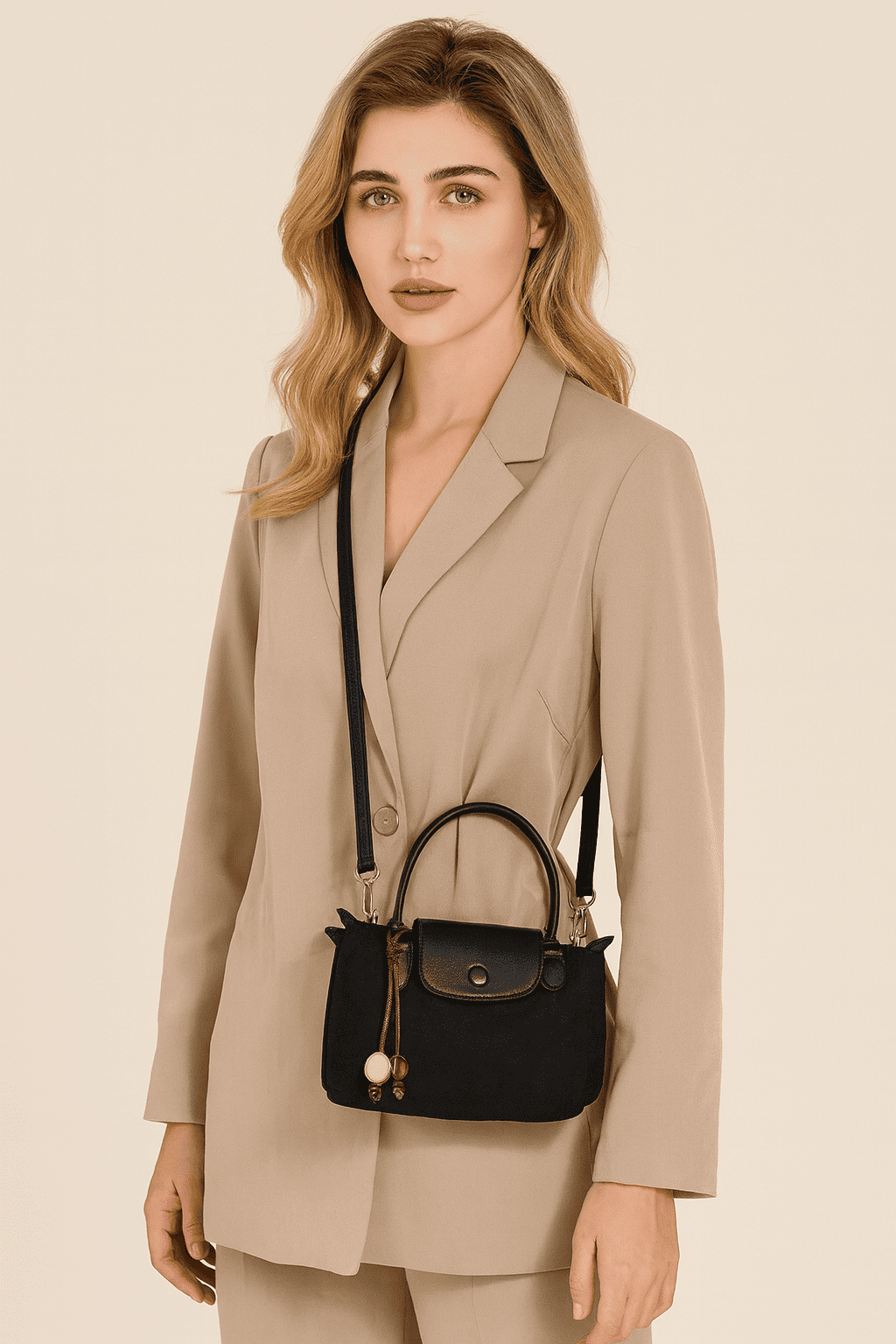 CB060-Suede Mini Tote Handbag - Image 9