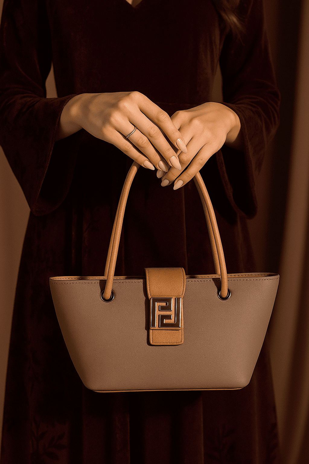 CB050-BAGCO Women’s Premium Faux-Leather Mini Tote Bag - Image 12