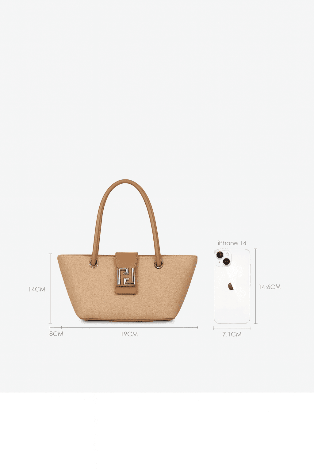 CB050-BAGCO Women’s Premium Faux-Leather Mini Tote Bag - Image 3