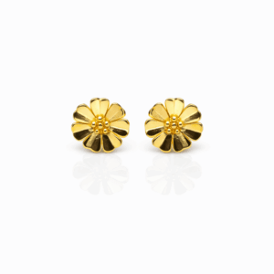 ZUPE001-Gold Flower Stud Earrings