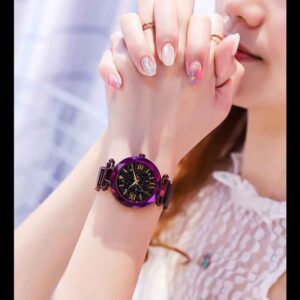 Starry Sky Women Watches Magnetic Mesh Belt Band Watch (MW780)